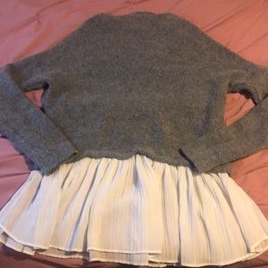 Chic Fashion Sweater with Sheer Bottom